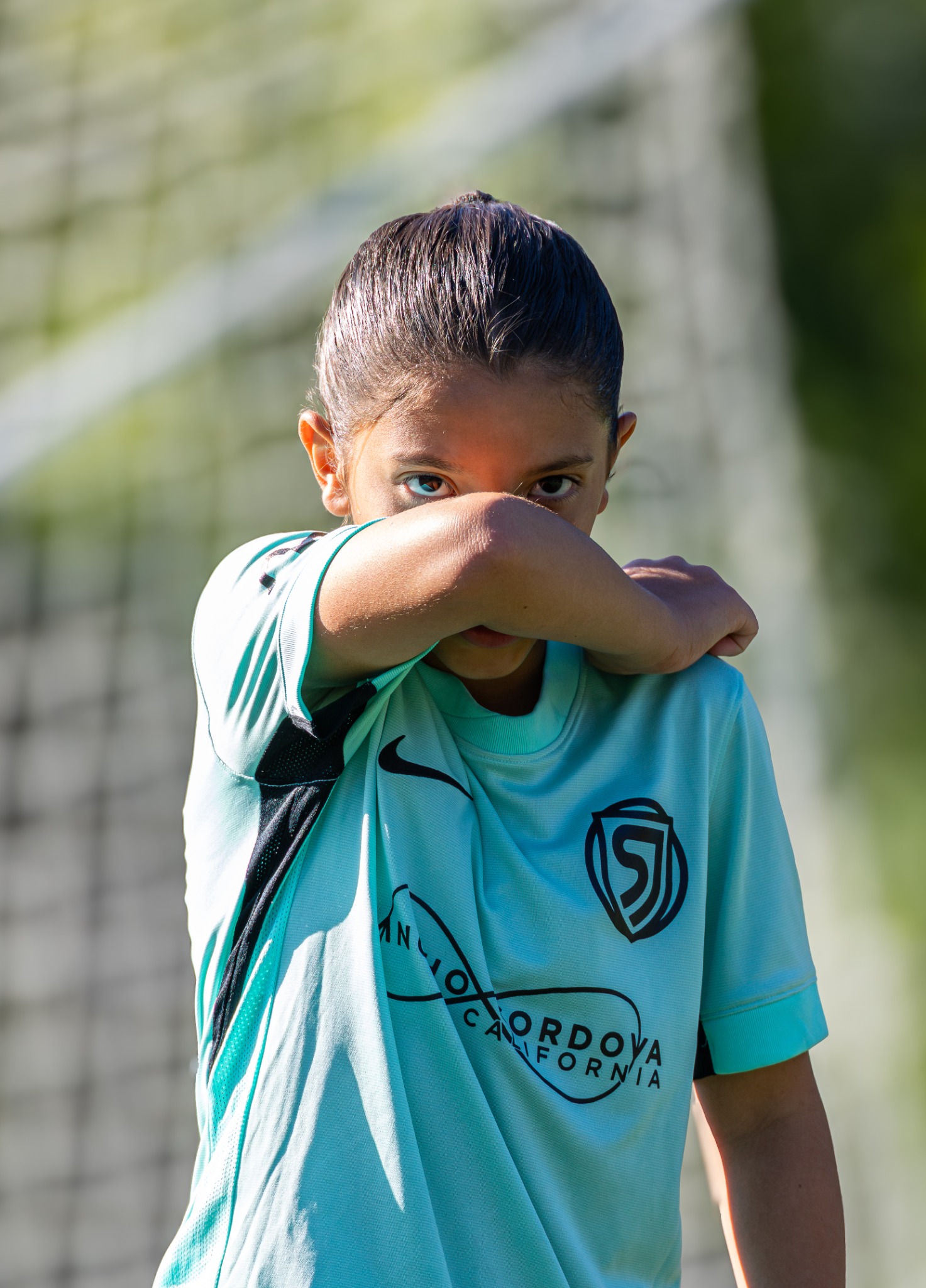 San Juan soccer player looking toward the camera